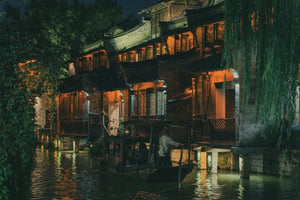 Wallpaper: Một góc phố cổ ở Tây Trấn, Trung Quốc
