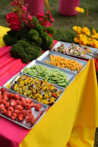 Colorful finger food in a wedding