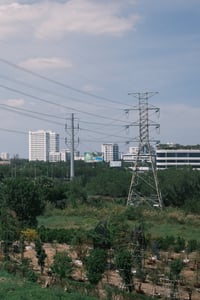 High voltage electricity lines