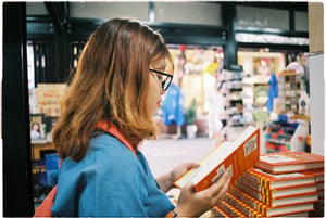 Girl reading a book