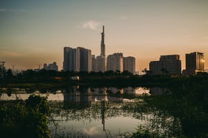 Khu đô thị Vinhome về chiều