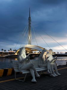"Absorbed By Light" Statues At The Love River Bay Site, Kaohsiung