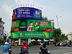 Billboards at the Phu Dong roundabout