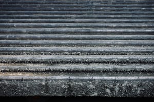 Old rusty stone stair