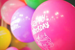 Colorful Happy Birthday Balloons