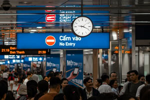Metro Subway at Night