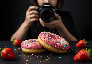 Donut product photoshoot