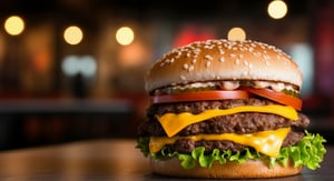 McDonald Double-cheese Burger Close-up