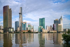 Quận 1 nhìn từ phía bên kia sông