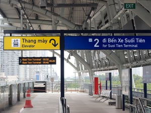 Bản chỉ dẫn tại Metro Thảo Điền