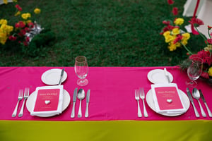 Bride & Groom Table Setup Wedding
