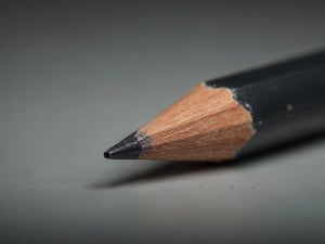 Close-up macro pencil tip