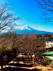 Núi Phú Sĩ khi trời lập Đông