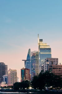 Khu vực tòa nhà quanh bến Bạch Đằng