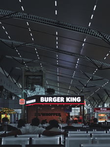 Burger King Pop-up Store in an airport