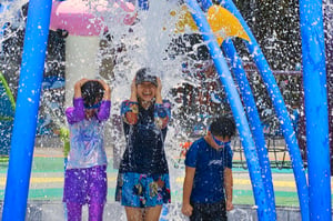 The joy at a water park