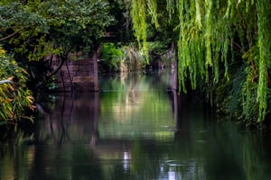 Under the square bridge in Wuzhen