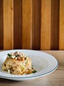 Bánh tráng trộn và topping thịt bằm