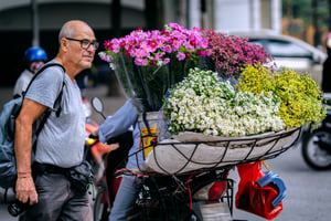 Sắc hoa trên phố