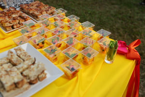 Colorful finger food in a wedding