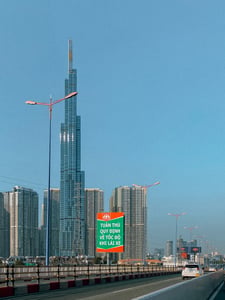 Vincom Landmark 81 from Saigon Bridge