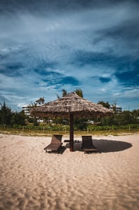 Relaxing chair on the beach