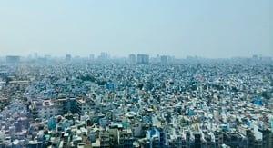 A busy district in Ho Chi Minh City