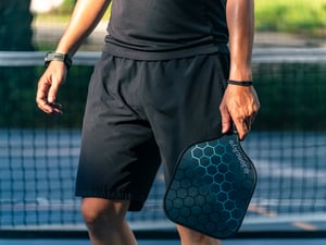 Man playing pickleball
