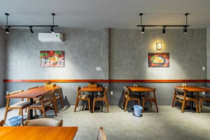 A generic restaurant tables