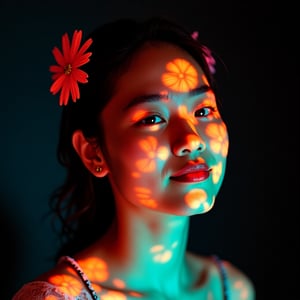 A flower girl - Cô gái với ánh sáng hoa