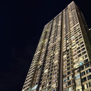 A building in the night
