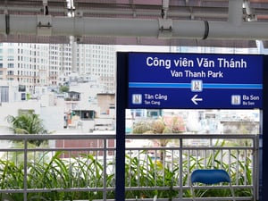 Bản chỉ dẫn tại trạm Metro Thảo Điền