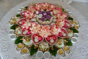 Mâm cỗ mừng đầy tháng