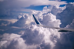 Bamboo Airplane Wing in the sky
