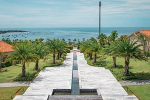Tile pathway to sea