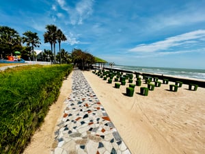 A beach-front playground