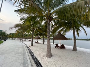 The "beach" in Vinhomes Grand Park