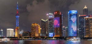 City Skyline - Shanghai Port at Night