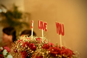 "I Love You" flower banquet