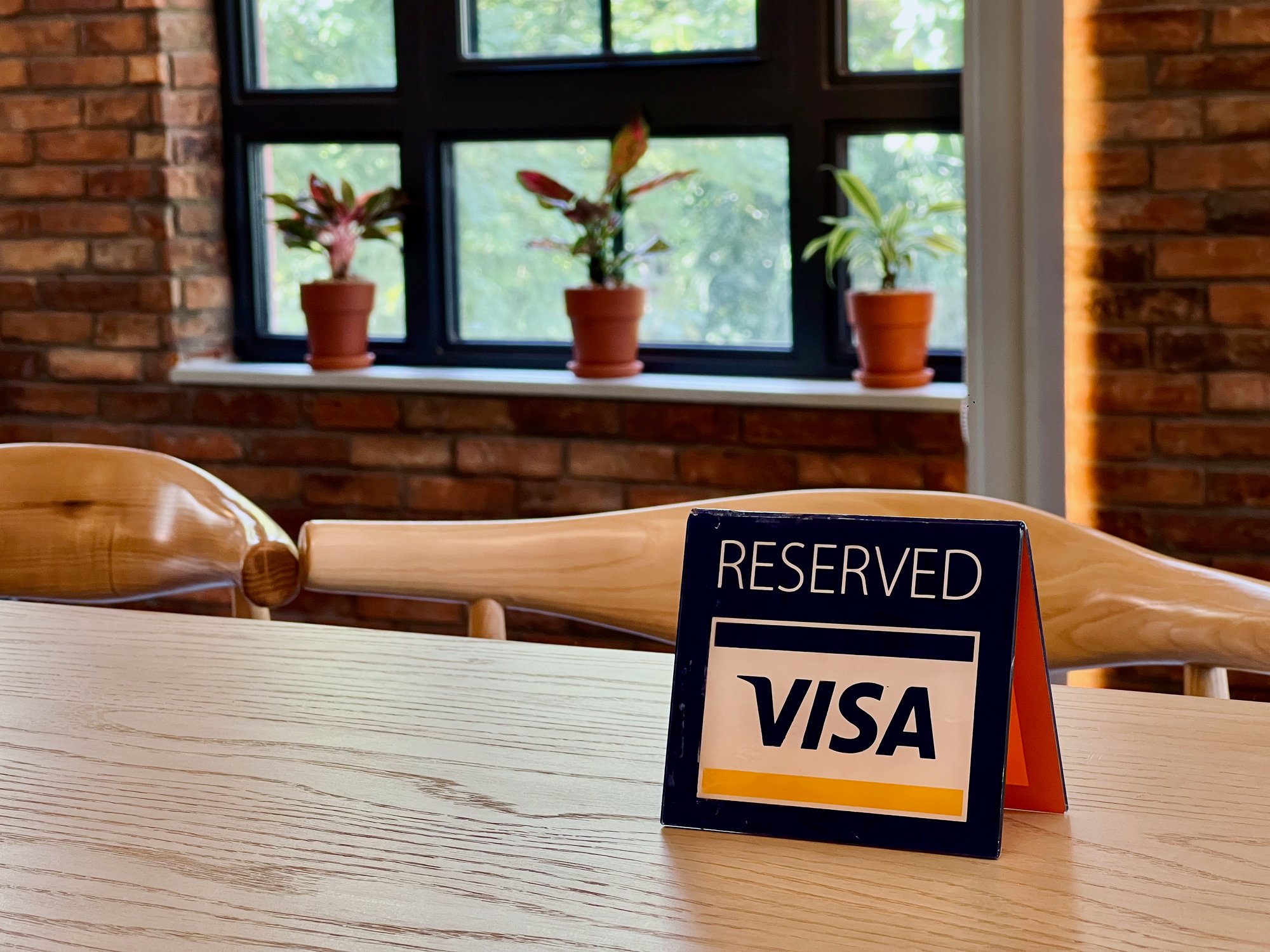 A reserved table by VISA