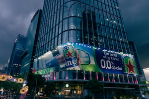 Mega OOH of Heineken on the Waterfront Tower