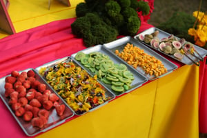 Colorful finger food in a wedding