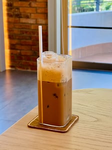 A stylish Vietnamese coffee glass