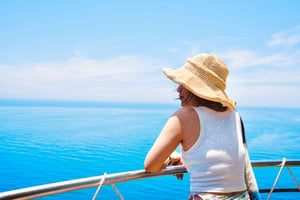 Girl looking at sea