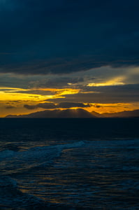 Sunset in the sea