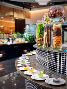 Dessert counter in a buffet