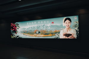 Biển quảng cáo cà phê trong sân bay Trường Thủy, Côn Minh