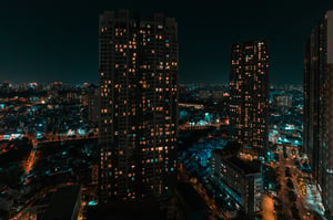 Vinhomes Central Park at night