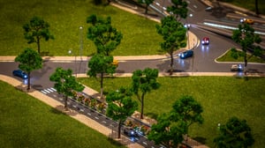 Một mô hình giao thông mini tí hon
