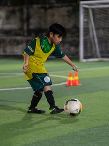 Boy in the training session